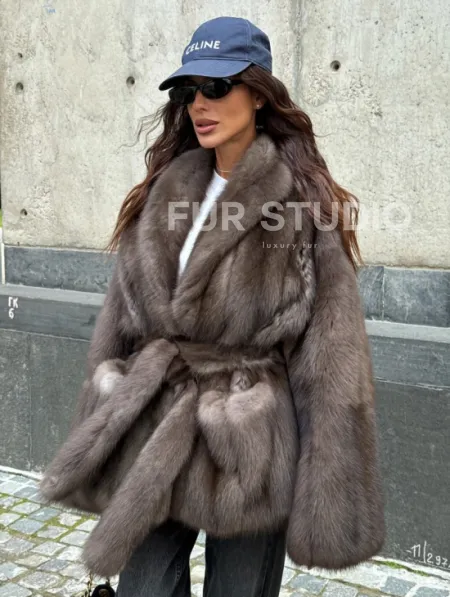 Шуба из меха куницы - автоледи - фото 0