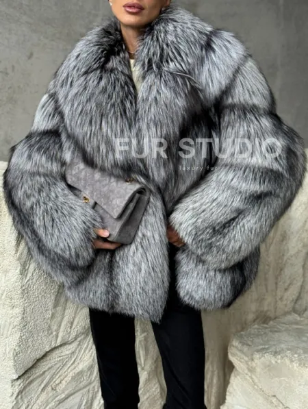 Полушубок из чернобурки - фото 5