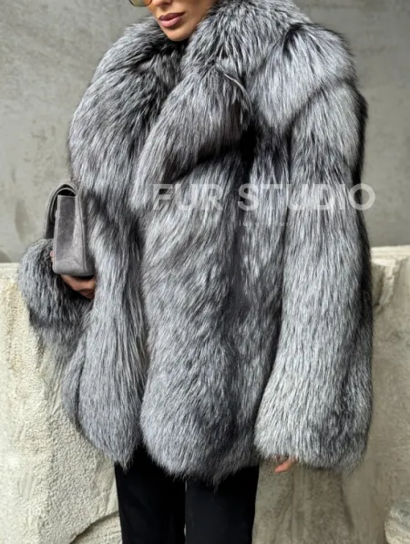 Полушубок из чернобурки - фото 4