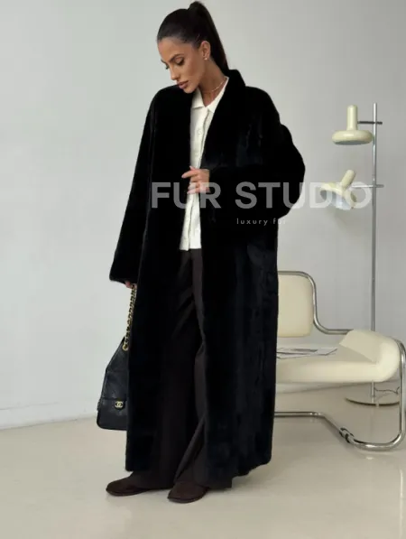 Длинная норковая шуба BLACKGLAMA - фото 5