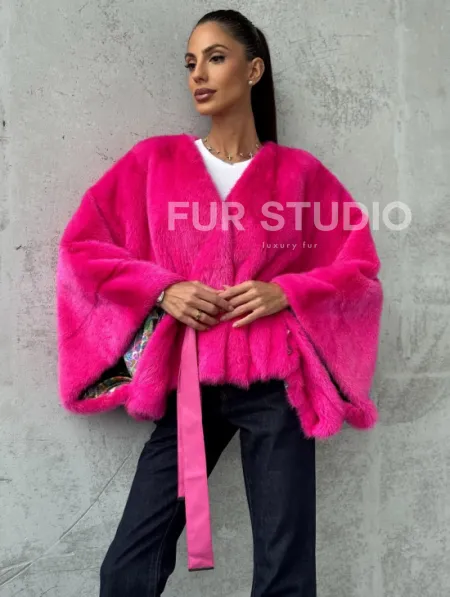 Короткая шуба из меха норки - фото 5