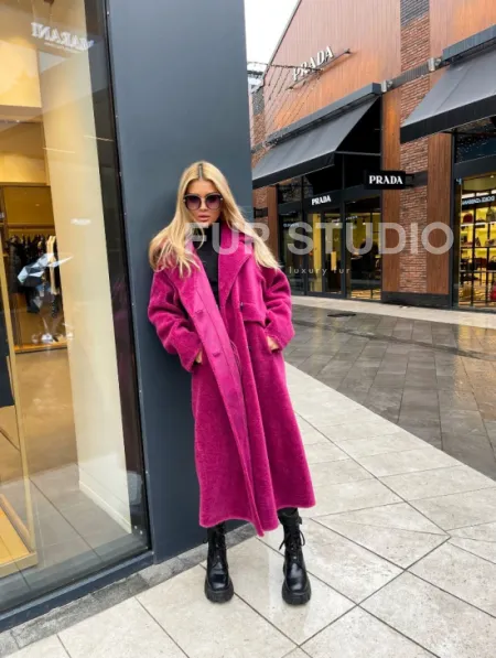 Современная шуба из натуральной шерсти - фото 3