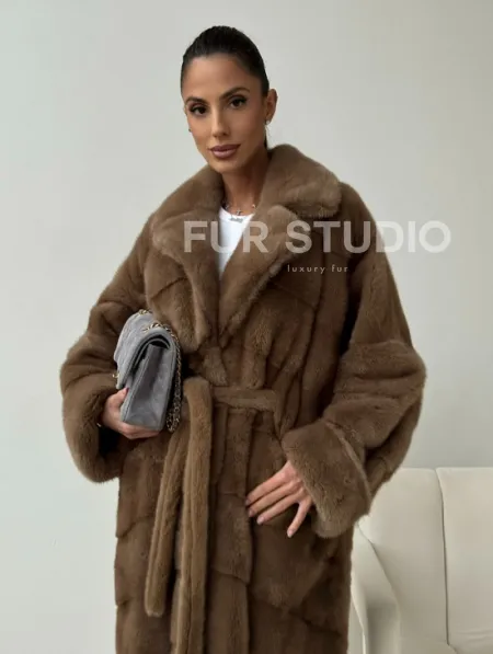 Норковая шуба - кимоно - фото 7