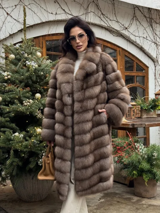 Манто из меха куницы - фото 9