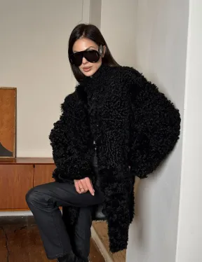 Двухсторонняя шуба - дублёнка из тиградо - фото 11