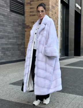 Светлая норковая шуба 