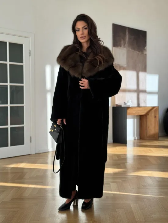 Шуба из меха норки BLACKGLAMA - фото 9