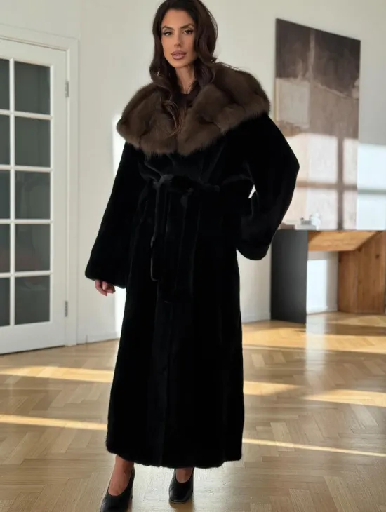 Шуба из меха норки BLACKGLAMA - фото 5