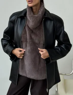 Норковая женская манишка - фото 3