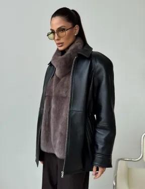 Норковая женская манишка - фото 8