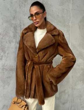 Шуба золотая - норковая - фото 0