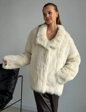 Двухсторонняя дубленка из меха тосканы - фото 10