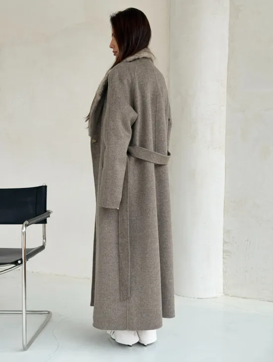 Пальто женское с норкой - фото 7