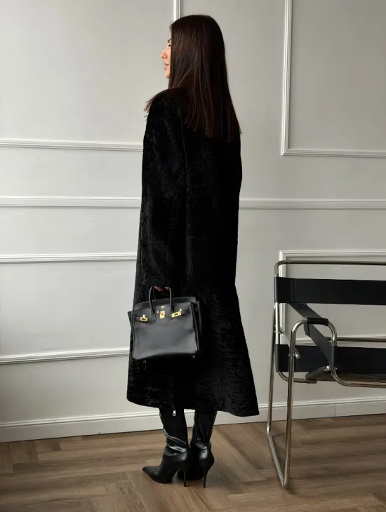 Дубленка из натуральной овчины астраган - фото 11