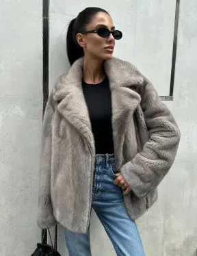 Шуба - косуха из меха норки - фото 1